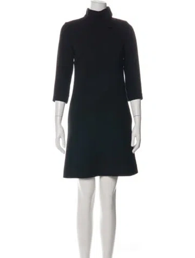 Pre-owned Goat Wool Mini Dress In Blue