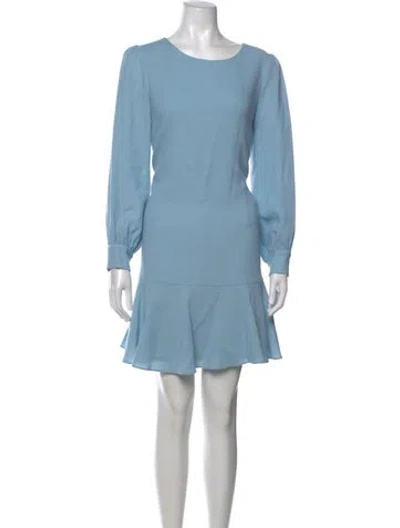 Pre-owned Goat Wool Mini Dress In Blue