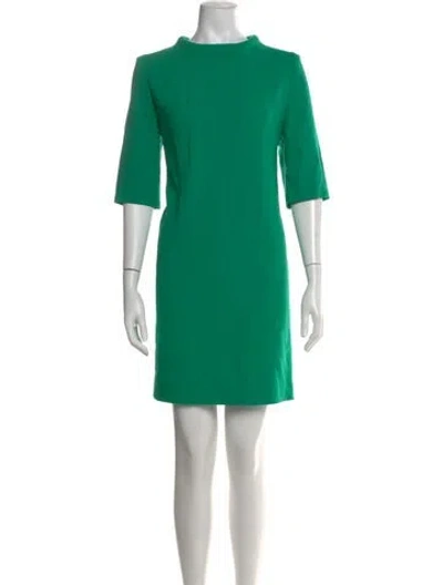 Pre-owned Goat Wool Mini Dress In Green