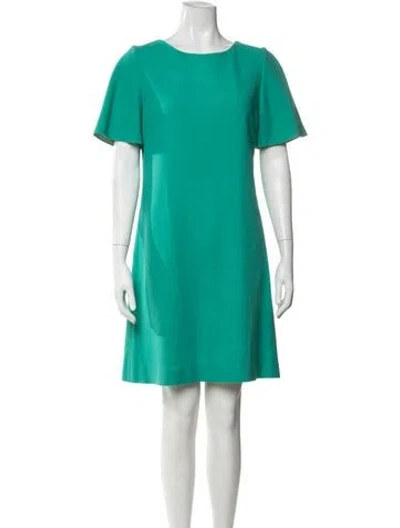 Pre-owned Goat Wool Mini Dress In Green