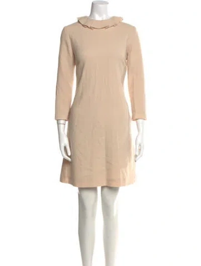 Pre-owned Goat Wool Mini Dress In Neutral