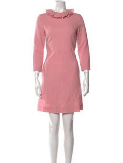 Pre-owned Goat Wool Mini Dress In Pink