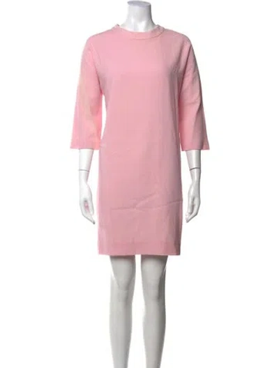 Pre-owned Goat Wool Mini Dress In Pink