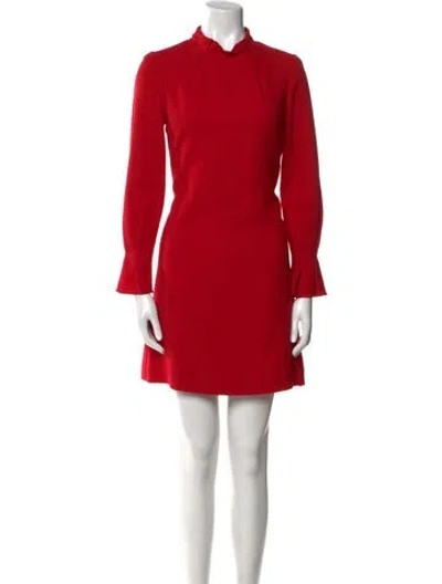 Pre-owned Goat Wool Mini Dress In Red