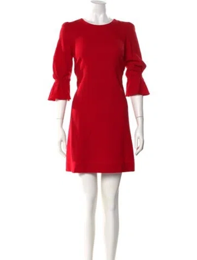 Pre-owned Goat Wool Mini Dress In Red