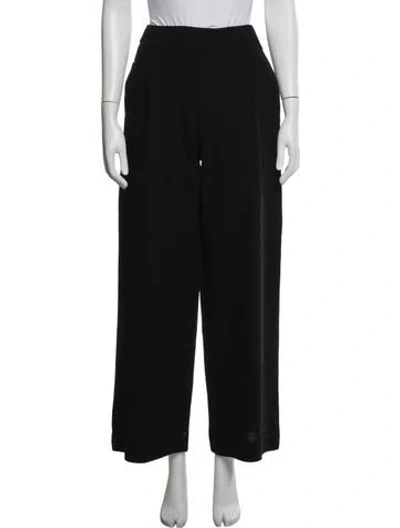 Pre-owned Goat Wool Wide Leg Pants In Black