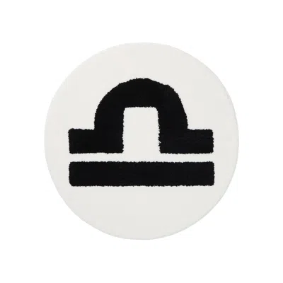 Pre-owned Goat X Gallery 1950 Horoscope Libra Rug White/black | Men's Size Onesize