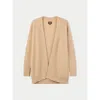 Gobi Cashmere Ajour Knit Open Front Cardigan In Neutral