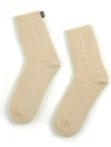 Gobi Cashmere Basic Socks In Beige