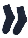 Gobi Cashmere Basic Socks In Navy