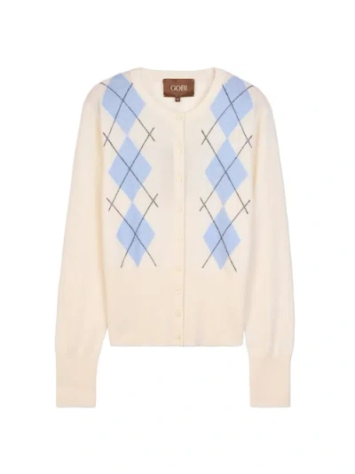 Gobi Cashmere Cashmere Argyle Cardigan