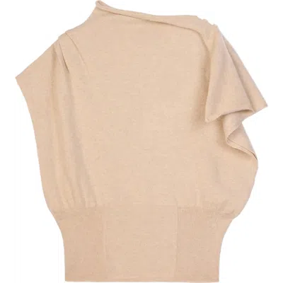 Gobi Cashmere Cashmere Asymmetrical Top In Sand