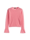 Gobi Cashmere Cashmere Bell-sleeve Sweater Pink In Pink