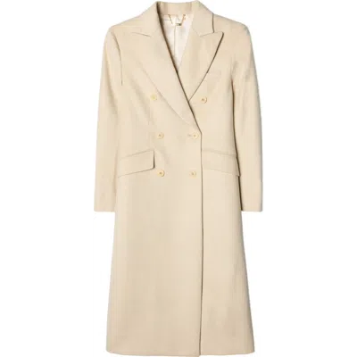 Gobi Cashmere Cashmere Double-breasted Long Coat In Sand