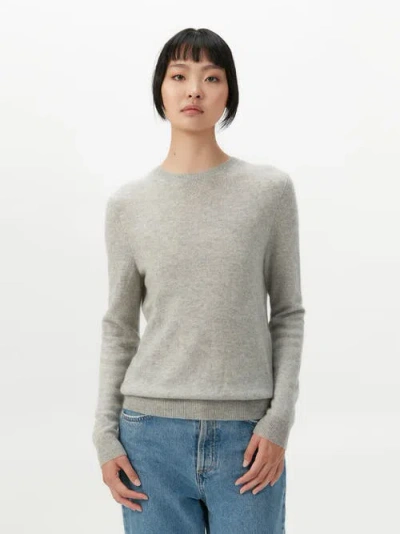 Gobi Cashmere Cashmere Hat And Sweater Set In Gray