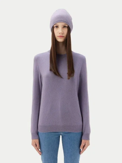 Gobi Cashmere Cashmere Hat And Sweater Set In Purple