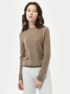 Gobi Cashmere Cashmere Hat And Sweater Set In Taupe