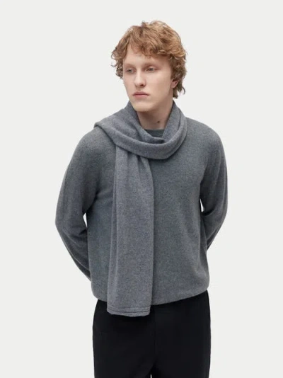 Gobi Cashmere Cashmere Jersey Knit Scarf In Gray