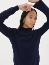 Gobi Cashmere Cashmere Mock Neck Sweater In Navy