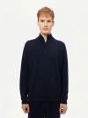 Gobi Cashmere Cashmere Quarter Zip Sweater In Navy