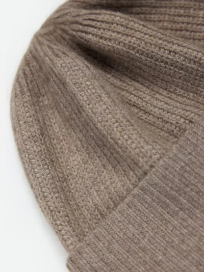 Gobi Cashmere Cashmere Ribbed Knit Hat In Brown