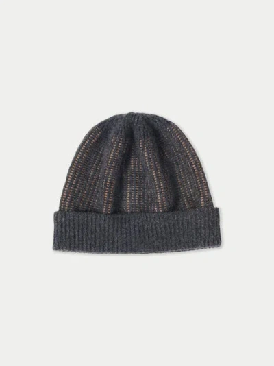 Gobi Cashmere Cashmere Ribbed Knit Hat In Gray