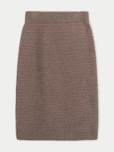 Gobi Cashmere Cashmere Sheath Skirt In Brown