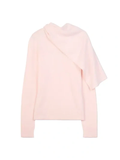 Gobi Cashmere Cashmere Sweater With Draped Scarf