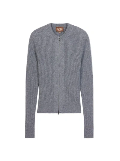 Gobi Cashmere Cashmere Two-way Zip Cardigan