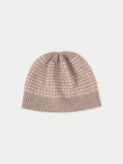 Gobi Cashmere Cashmere Waffle Knit Hat In Brown