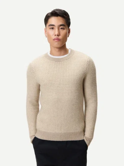 Gobi Cashmere Cashmere Waffle Knit Sweater In Gray