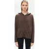 Gobi Cashmere Cashmere Zip Up Hoodie In Cocoa