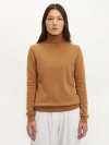 Gobi Cashmere Classic Turtle Neck In Almond