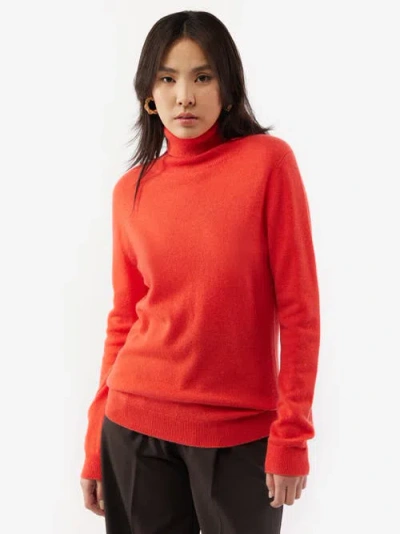 Gobi Cashmere Classic Turtle Neck In Fiesta