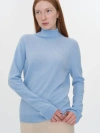 Gobi Cashmere Classic Turtle Neck In Light Blue
