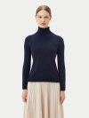 Gobi Cashmere Classic Turtle Neck In Navy