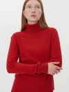 Gobi Cashmere Classic Turtle Neck In Red