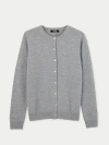 Gobi Cashmere Crew Neck Cardigan In Vapor Blue