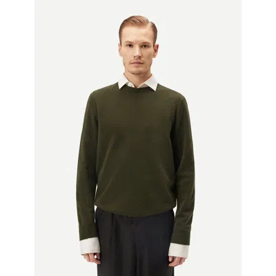 Gobi Cashmere Crew Neck Sweater In Capulet Olive