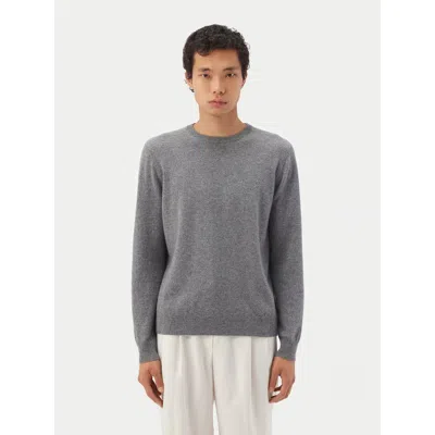 Gobi Cashmere Crew Neck Sweater In Dim Gray