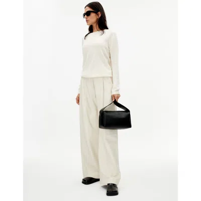 Gobi Cashmere Crew Neck Sweater In Marshmallow