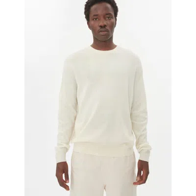 Gobi Cashmere Crew Neck Sweater In Marshmallow