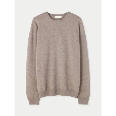 Gobi Cashmere Crew Neck Sweater In Taupe
