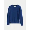 Gobi Cashmere Essential Cashmere Crewneck Sweater In Blue