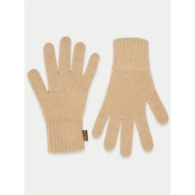 Gobi Cashmere Essential Knit Cashmere Gloves In Beige