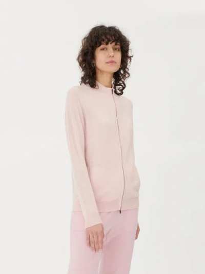 Gobi Cashmere Full-zip Cashmere Cardigan In Rosewater