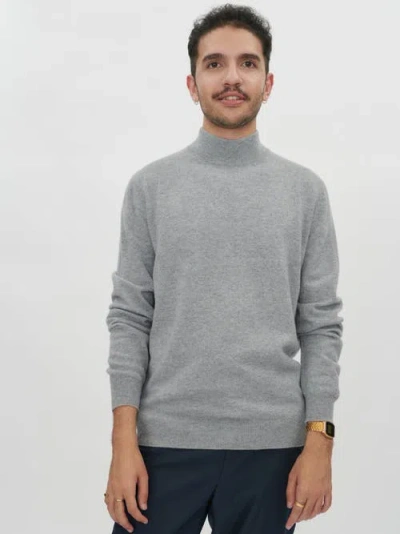 Gobi Cashmere High Neck Sweater In Vapor Blue