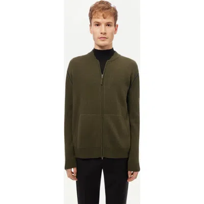 Gobi Cashmere Jacket With Zip Closure In Capulet Olive