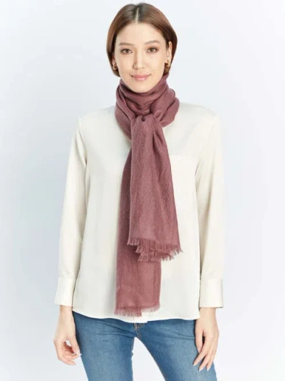 Gobi Cashmere Lightweight Cashmere Woven Scarf In Brown
