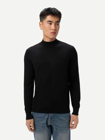 Gobi Cashmere Men Cashmere Silk High Neck Sweater In Gray